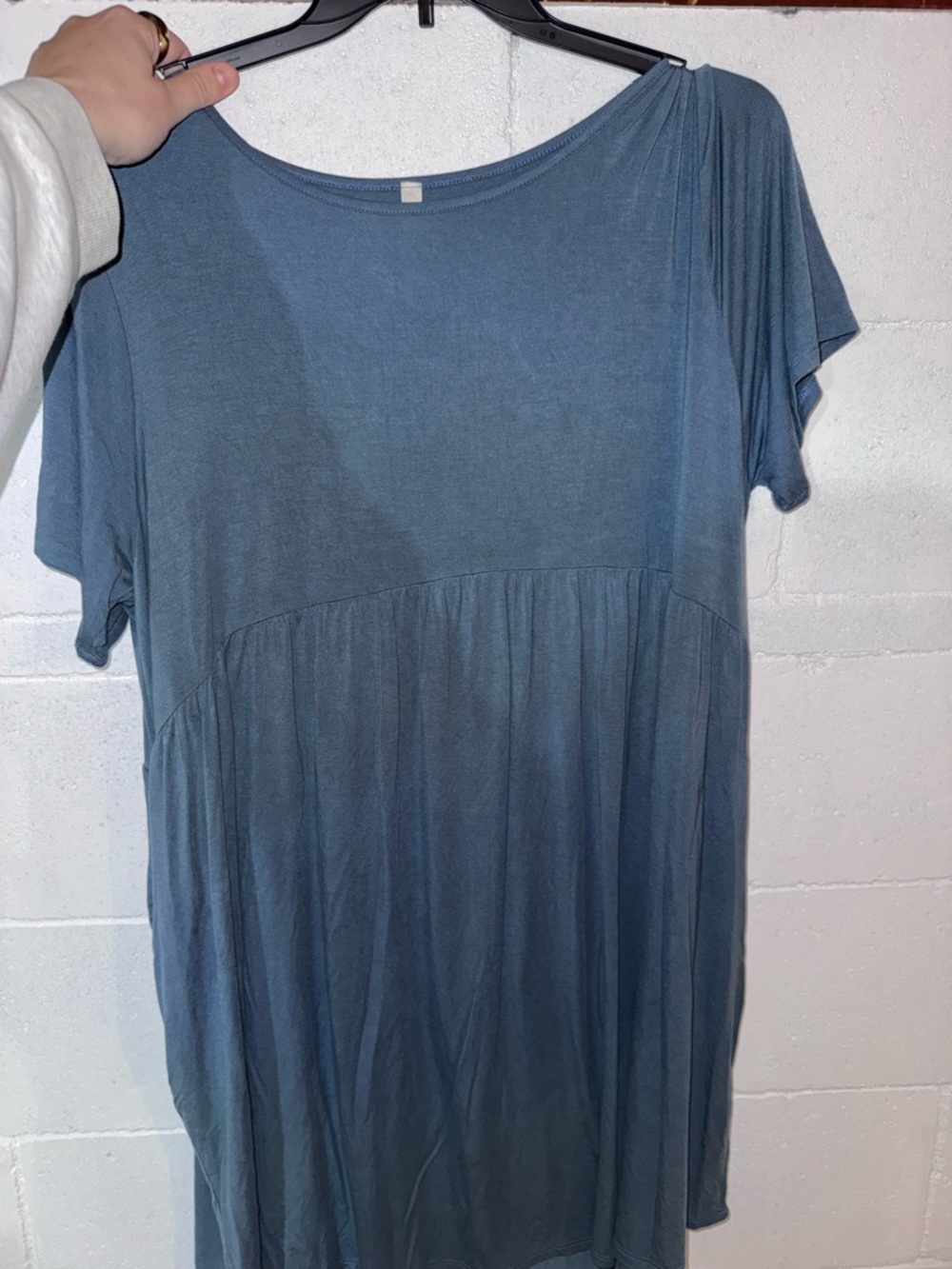 mts Dusty Blue Short Sleeve Tunic Dress